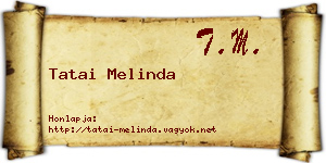 Tatai Melinda névjegykártya