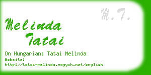 melinda tatai business card